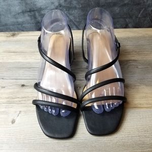 H&M Block Heel Strappy Sandals NWOT